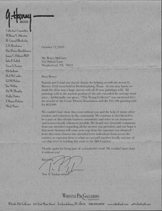 G. Harvey Letter